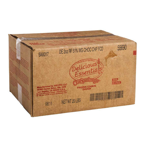 Delicious Essentials Chocolate Chip Cookie Dough, 2 Ounce -- 160 per case.