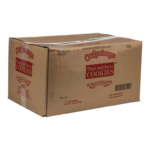 Otis Spunkmeyer Express Thaw N Serve Chocolate Chunk Cookies, 4 Ounce -- 72 per case.