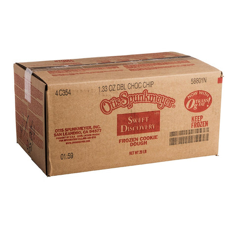 Otis Spunkmeyer Sweet Discovery Double Chocolate Chip Cookies Dough, 1.33 Ounce -- 240 per case.
