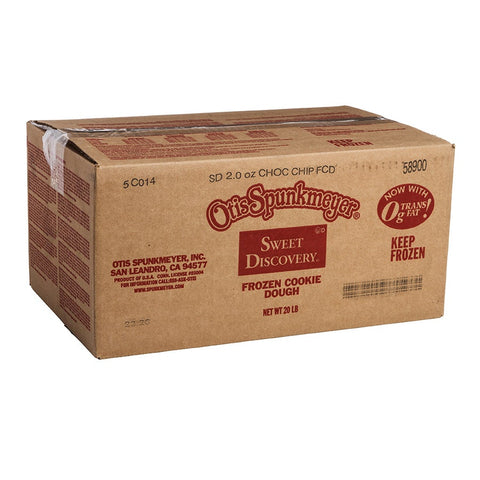 Otis Spunkmeyer Sweet Discovery Chocolate Chip Cookie Dough, 2 Ounce -- 160 per case.