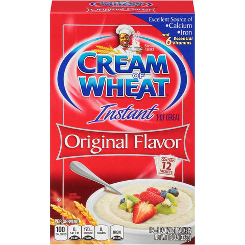 B and G Cream of Wheat Instant Original Hot Cereal, 12 Ounce -- 12 per case.