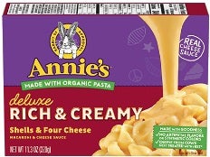 Annies Deluxe Rich and Creamy Shells and Four Cheese Macaroni and Cheese, 11.3 Ounce -- 12 per case