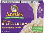 Annies Deluxe Rich and Creamy Shells and White Cheddar Macaroni and Cheese, 11 Ounce -- 12 per case