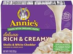 Annies Deluxe Rich and Creamy Shells and White Cheddar Macaroni and Cheese, 11 Ounce -- 12 per case