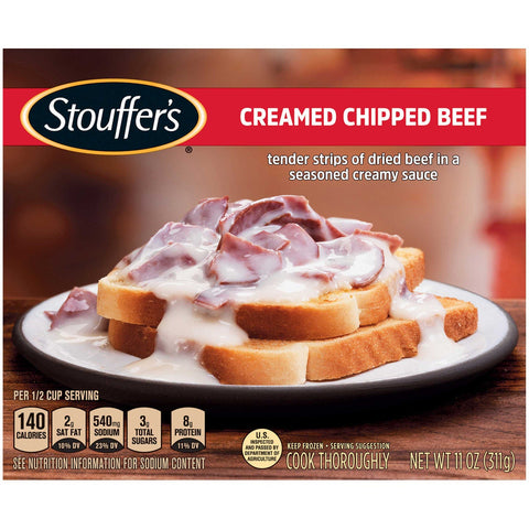 Nestle Stouffers Entree Creamed Chipped Beef, 11 Ounce -- 12 per case.
