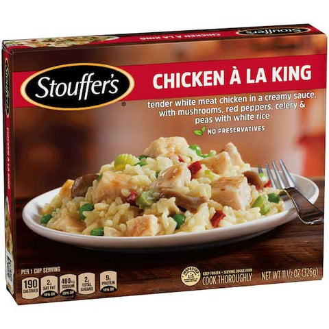 Nestle Stouffers Entree Chicken a La King, 11.5 Ounce -- 12 per case.