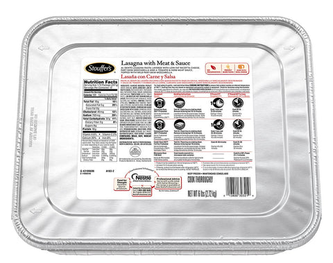 Nestle Stouffers Lasagna, 96 Ounce -- 4 per case.