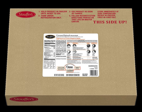 Nestle Stouffers Creamed Spinach, 96 Ounce -- 4 per case.