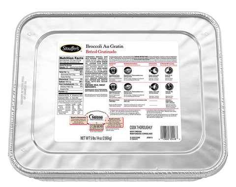 Nestle Stouffers Broccoli Au Gratin, 96 Ounce -- 4 per case.