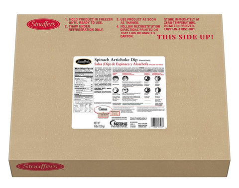 Nestle Stouffers Spinach Artichoke Dip, 64 Ounce -- 4 per case.