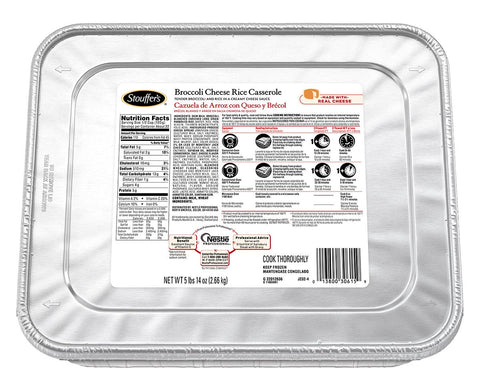 Nestle Stouffers Broccoli Cheese Rice Casserole, 94 Ounce -- 4 per case.
