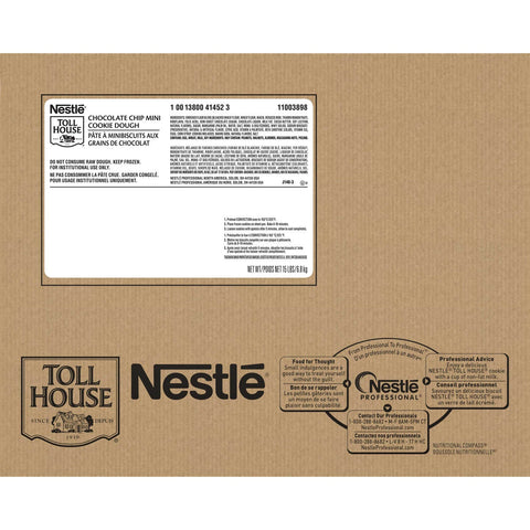 Nestle Toll House Chocolate Chip Mini Cookie Dough, 0.5 Ounce -- 480 per case.
