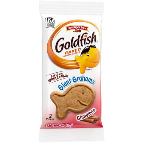 Pepperidge Farm Goldfish Giant Cinnamon Graham Snacks, 0.9 Ounce -- 300 per case.