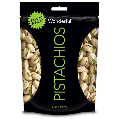 Wonderful Roasted and Salted Pistachio, 8 Ounce -- 10 per case.