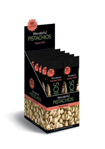 Wonderful Sweet Chili Pistachio, 1.25 Ounce -- 120 per case.