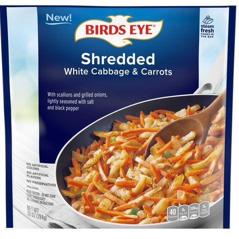 Birdseye Shredded White Cabbage and Carrots Side, 10 Ounce -- 6 per case