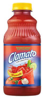 Clamato Picante Plastic Juice 12 Case 32 Ounce