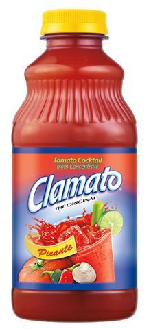 Clamato Picante Plastic Juice 12 Case 32 Ounce
