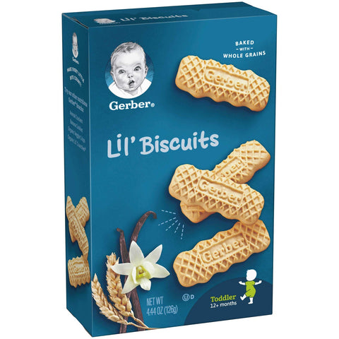 Gerber Graduates Lil Biscuits Vanilla Wheat, 4.4 Ounce -- 8 per case.