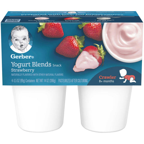 Gerber Strawberry Fruit and Yogurt Blends Snacks, 14 Ounce -- 6 per case.