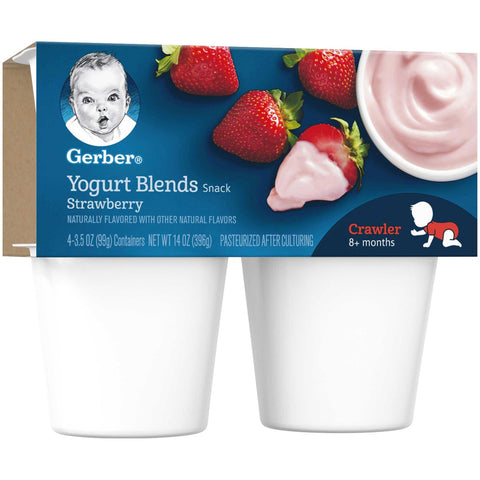 Gerber Strawberry Fruit and Yogurt Blends Snacks, 14 Ounce -- 6 per case.