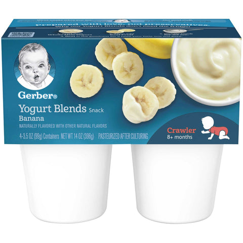 Gerber Banana Fruit and Yogurt Blends Snacks, 14 Ounce -- 6 per case.