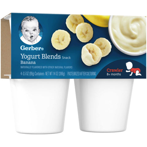 Gerber Banana Fruit and Yogurt Blends Snacks, 14 Ounce -- 6 per case.