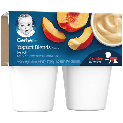 Gerber Peach Fruit and Yogurt Blends Snacks, 14 Ounce -- 6 per case.