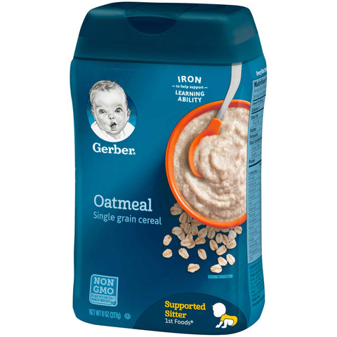 Gerber Organic 1st Food Single Grain Oatmeal Cereal, 8 Ounce -- 6 per case.