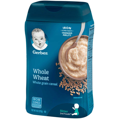 Gerber Whole Wheat Cereal, 8 Ounce -- 6 per case.