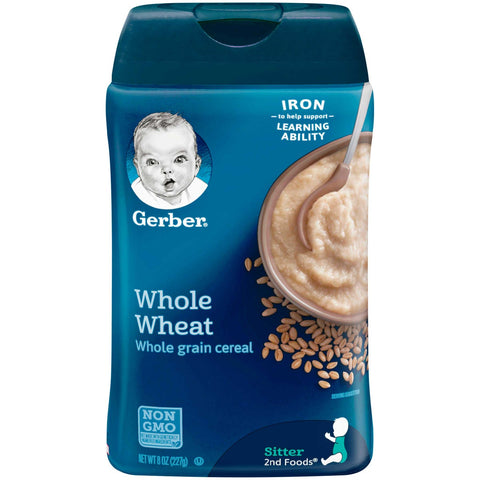 Gerber Whole Wheat Cereal, 8 Ounce -- 6 per case.