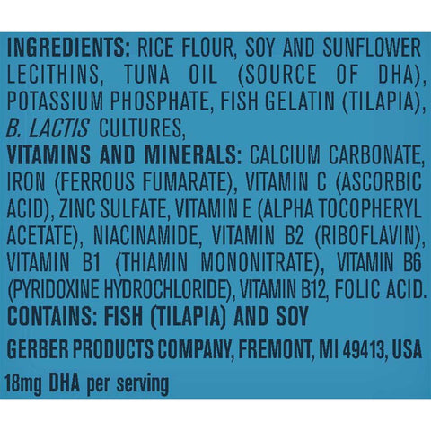 Gerber Single Grain DHA and Probiotic Rice Cereal, 8 Ounce -- 6 per case.