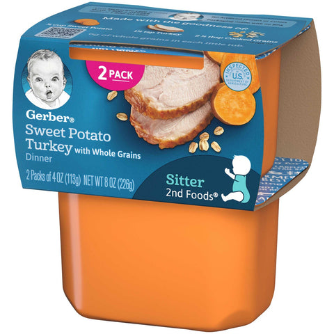 Gerber 2nd Foods Sweet Potato and Turkey with Whole Grain Baby Food, 7 Ounce -- 8 per case.