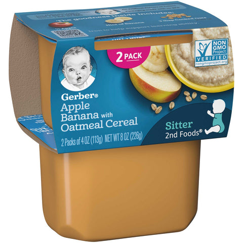 Gerber 2nd Foods Vitablocks Nature Select Blended Fruits with Oatmeal Baby Food, 4 Ounce -- 16 per case