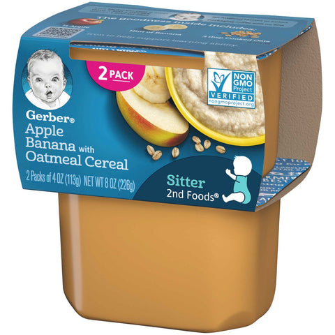 Gerber 2nd Foods Vitablocks Nature Select Blended Fruits with Oatmeal Baby Food, 4 Ounce -- 16 per case