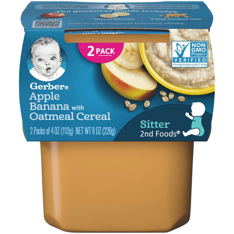 Gerber 2nd Foods Vitablocks Nature Select Blended Fruits with Oatmeal Baby Food, 4 Ounce -- 16 per case