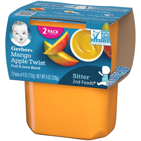 Gerber 2nd Foods Mango Apple Twist Baby Food, 4 Ounce -- 16 per case