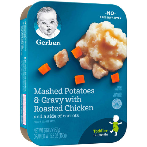 Lil Entrees Mashed Potatoes and Gravy with Roasted Chicken and Carrots, 6.6 Ounce -- 8 per case.