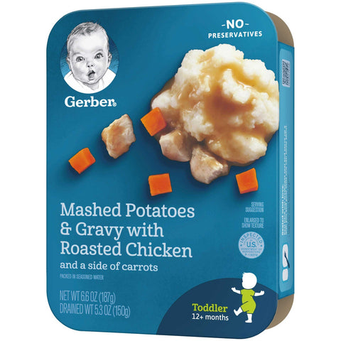 Lil Entrees Mashed Potatoes and Gravy with Roasted Chicken and Carrots, 6.6 Ounce -- 8 per case.