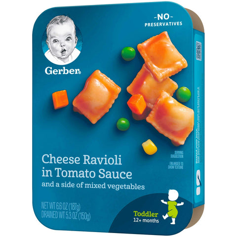 Lil Entrees Cheese Ravioli in Tomato Sauce with Mixed Vegetables, 6.6 Ounce -- 8 per case.