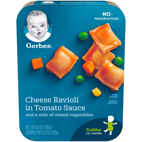 Lil Entrees Cheese Ravioli in Tomato Sauce with Mixed Vegetables, 6.6 Ounce -- 8 per case.