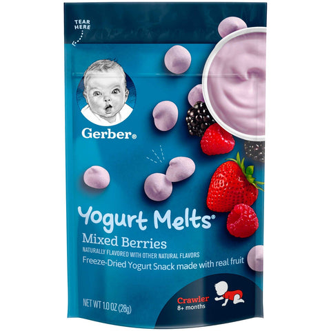Graduates Yogurt Melt Mixed Berry Fruit and Yogurt Snacks, 1 Ounce -- 7 per case.