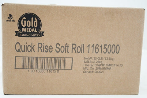 Gold Medal Quick Rise Soft Roll Yeast Mix 6 Case 5 Pound