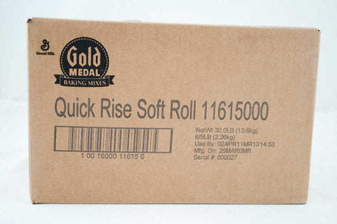Gold Medal Quick Rise Soft Roll Yeast Mix 6 Case 5 Pound
