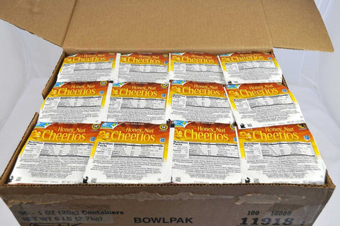 General Mills Honey Nut Cheerios Cereal, Bowl Pak, 1 Ounce -- 96 per case.