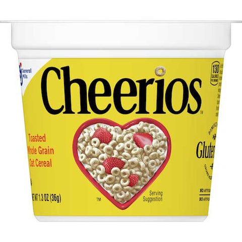 Cheerios Cereal in a Cup, 1.3 Ounce -- 10 per case.