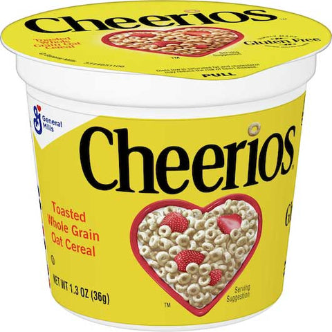 Cheerios Cereal in a Cup, 1.3 Ounce -- 10 per case.