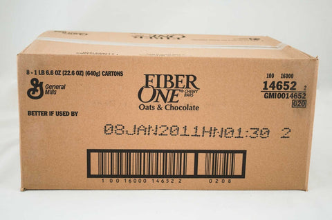 General Mills Original Oat and Chocolate Fiber One Cereal Bar, 22.6 Ounce -- 8 per case.