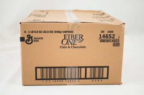 General Mills Original Oat and Chocolate Fiber One Cereal Bar, 22.6 Ounce -- 8 per case.