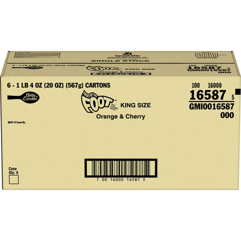 Fruit By The Foot King Size Orange and Cherry Fruit Snacks, 20 Ounce box -- 6 boxes per case